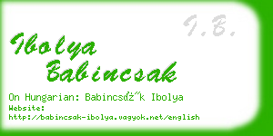 ibolya babincsak business card